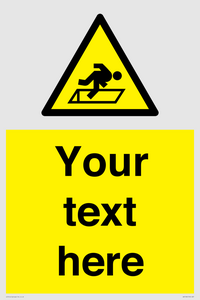 Custom Warning Hatch Sign